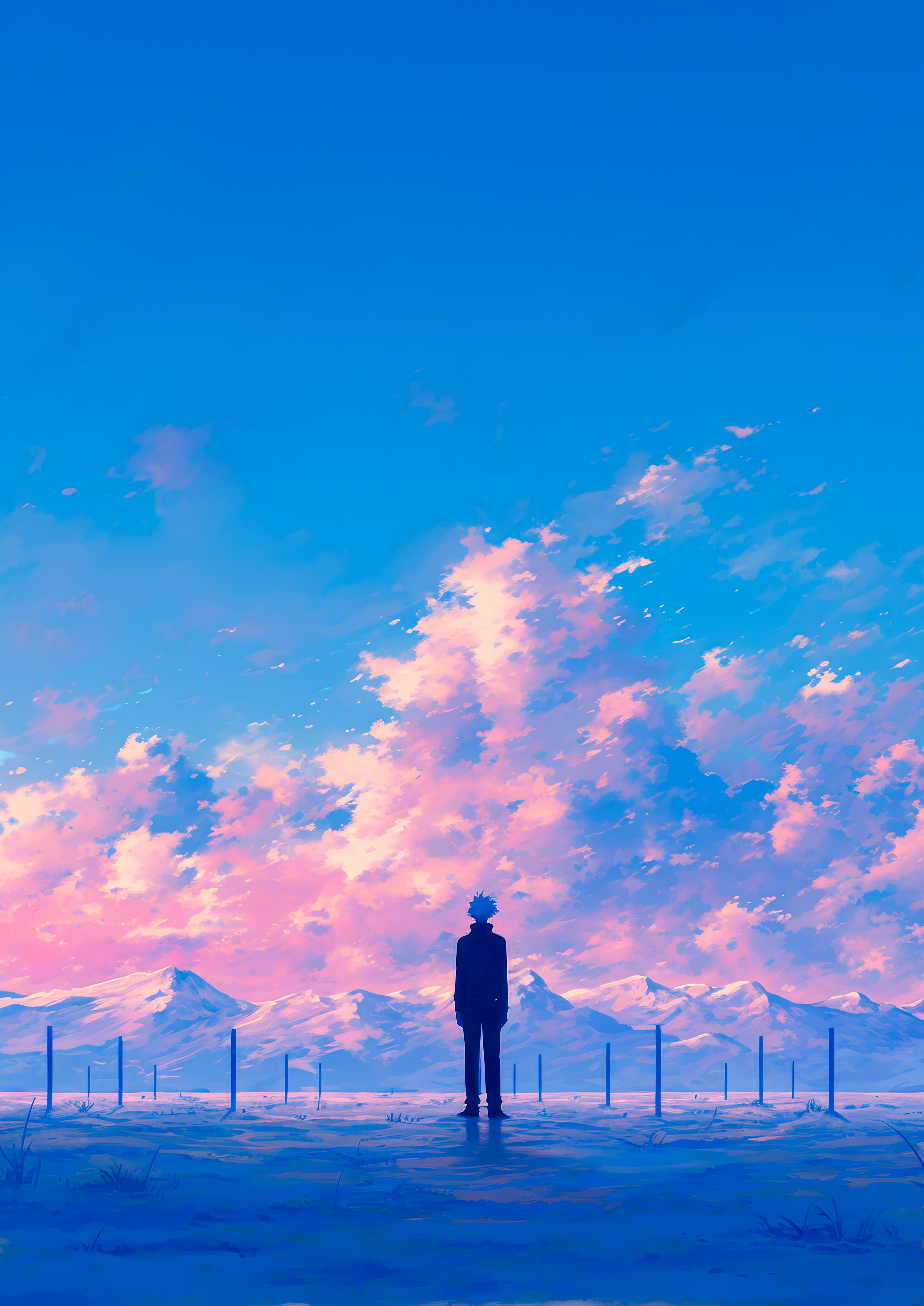 Satoru Gojo metal poster artwork